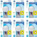 Pack of 6 GE 15W CFL Energy Smart Bulb Equivalent to 60W Daylight Cool Color Tone A19, Standard Medium E26 Base