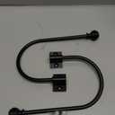 Curtain Holdback, 2 Pcs Wall Mounted Drapery Tiebacks with Screws, Heavy Duty Metal Decorative Window Drapery Holder Curtain Hook, Black