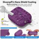 for Airpods Pro 3 Case, Flower Engraved Cases for Apple AirPods Pro 3rd Generation 2025, Soft Silicone Cover for Men Women Girly with Cleaning Kit & Keychain, Anti-Scratch, Shockproof (B-Deep Purple)