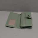 FALAN MULE Women Leather Wallet Large Capacity Bifold RFID Blocking Card Holder with Zipper Coin Pocket