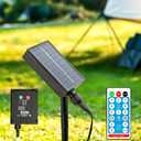 Solar Battery Box for 3V LED String Lights, 1200mAh Lithium Solar Panel with Remote Control, USB Charging, Waterproof Replacement Solar Panel for Outdoor Garden Lights