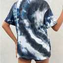 SOLY HUX Women's Tie Dye Shirt Short Sleeve Round Neck Tees Casual T Shirts Summer Tops (M)