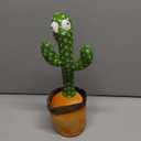 River Mill Dancing Talking Cactus Toy with Adjustable Volume, Interactive Cactus Baby Toys for 6-18 Months+, Upgraded Safe and Secure Plush Eyes Baby Toys, Birthday Gifts for Babies (Green)