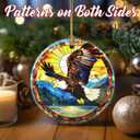 Christmas Ornaments, Dodosky 2.8in Ceramic Bald Eagle Ornament, Xmas Decor, Christmas Tree Ornaments, Xmas Decorations for Tree, Holiday Ornament, Bald Eagle Gifts, Gifts for Women Men