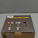 Portable LED Mushroom Table Lamp, Cordless Desk Night Light with 5200mAh Rechargeable Battery, Stepless Dimming Small Lamp with 3 Color and Brightness Control for Bedroom/Patio/Bar/Coffee shop (Black)