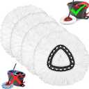 4 Pack Mop Heads Replacements for O-Ceda Easy Wrin Spin System, Microfiber Refills, Easy Cleaning Mop Repalce Head