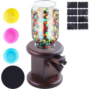 Wooden Candy Dispenser, Cereal Dispenser Countertop, Candy Containers & Storage, Versatile Snack Storage Machine, Suitable for Candy Bean, Cereal, M&M's, Peanuts
