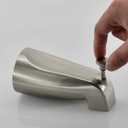 Slip Fit Tub Spout with Pull-Up Diverter for 1/2 inch Copper Tube, Brushed Nickel