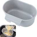 Kitchen Sink Drain Strainer Basket Compost Corner Sink Swan Strainer Basket Hanging Sink Corner Colander Triangle Multifunction Kitchen Sink Food Catcher Basket Waste Filter Wash Fruit(Grey) (Gray)