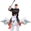 Morph White Inflatable Dragon Costume Adults, Blow Up Dragon Costume Adult, Fun Inflatable Outfit For Men And Women, One Size