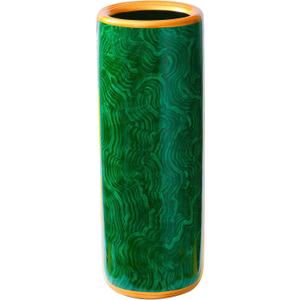 HOZUSO Umbrella Stand Umbrella Bucket Umbrella Rack Barrel Floor Vase Modern Style for Storing Canes Walking Sticks for Entryway Porch Indoor Malachite Green 24‘’High