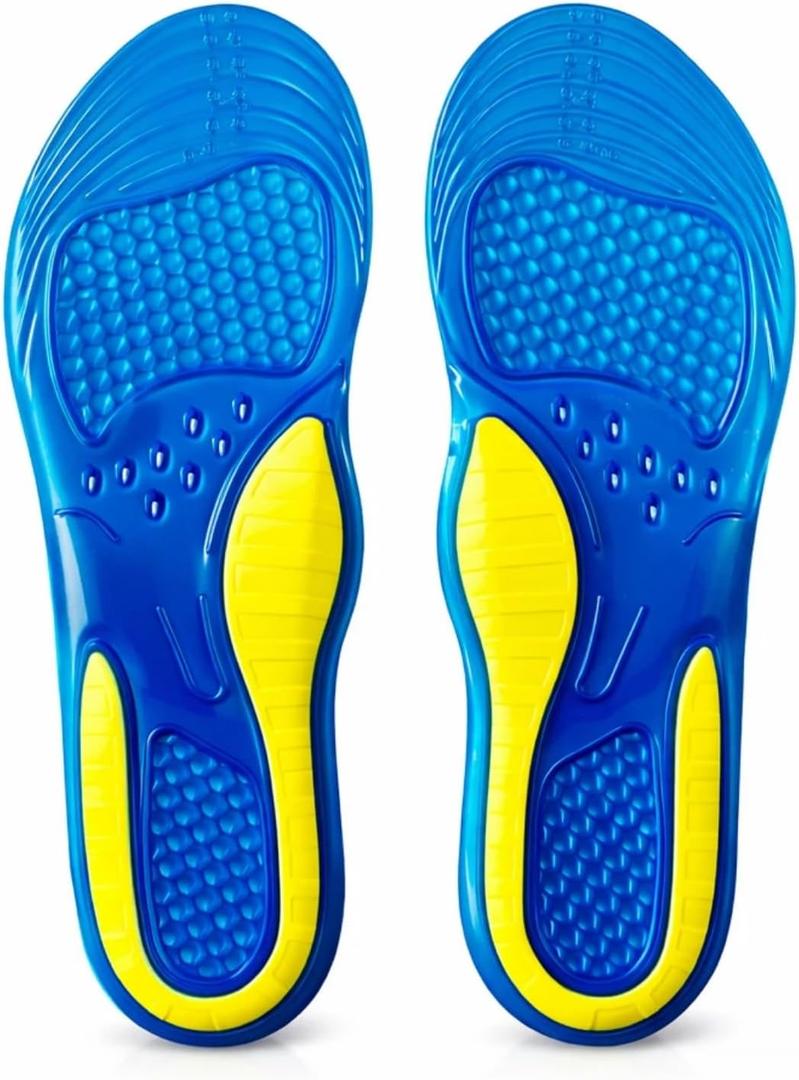 Goofort 3D-Xpain Anti-Fatigue Gel Insoles for Pain Relief & Plantar Fasciitis  Comfort Wellington Shoe Inserts for Men & Women Ideal for Working Boots Standing, Walking, and Everyday Use Inner Sole (1 pair Men)