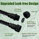 Flat Soaker Hose 100ft, Garden Hose with Heavy Duty Double Layer Design, Drip Irrigation Hose Saves 80% Water, Leak Proof Sprinkler Hose for Garden, Lawn, Vegetable plot (50ft x 2)