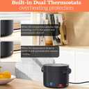 Electric Lunch Box, 33OZ Portable Food Warmer | 100W Rapid Heating & Leak-Proof 304 Stainless Steel | 3-in-1(Car 12V/24V & Home 110V) | Perfect for Work/Travel,On-the-Go,Ideal Gift for Men & Women