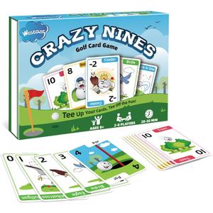 Crazy Nines Golf Card Game - Funny Card Games for Family, Kids 8-12 and Adults, The Perfect Family Games for Kids and Adults, Ideal Game Night Games for Groups Adult - 112 Cards Crazy Nines Golf Card Game - Funny Card Games for Family, Kids 8-12 and Adults, The Perfect Family Games for Kids and Adults, Ideal Game Night Games for Groups Adult - 112 Cards