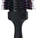 Wet Brush Volume & Body Round Brush for Thick to Coarse Hair - Volumizing Salon Blow-Out with Less Pain, Effort & Breakage - Natural Boar Bristle Detangles Knots, 1.5" Barrel, Black