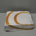 Quilt Set Full/Queen Size, Gold Yellow Mid Century 3 Pcs Soft Bed Cover Bedding Set for Kids and Adults, Sun Boho Geometric Leaf Lightweight Bedspread Coverlet with Pillow Sham for All Season