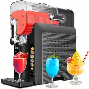 Slushie Machine for Home - 88oz Frozen Drink Maker Slushy Maker & Soft Ice Cream Maker, 6 Preset Programs| Slushie, Cocktails, Frappés, Ice Cream, Smoothies, Milkshakes (Screen Version）