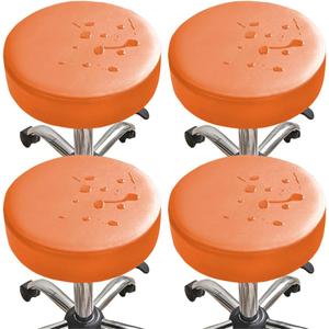 SZJIAHTM 4 Pcs PU Leather Dustproof Round Bar Stool Covers Waterproof Round Bar Stool Seat Covers Bar Chair Seat Covers for Home Restaurant Chair Furniture Protector