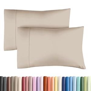 Queen Pillow Cases - 2 Pack - Super Soft Pillowcase Covers - Envelope Enclosure - Hotel Quality Pillow Protectors - Wrinkle Free, Fade, Shrink & Stain Resistant - Machine Washable - 20" x 30" (Wheat)