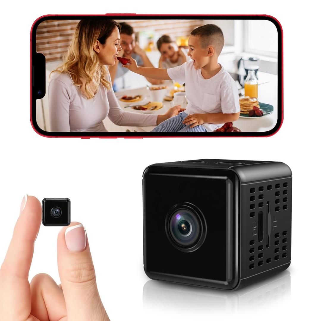 Smilephil Hidden Camera,1080P WiFi Spy Camera - with Night Vision & Motion Detection, Wireless Indoor Security Camera for Pet/Baby/Nanny, App Live Feed, Smallest Smart for Home Monitoring