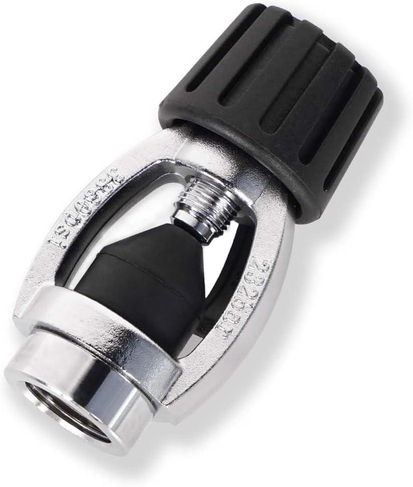 Scuba Diving Din to Yoke Adapter, Diving Regulator to Yoke Converter with Dust Cover for First Stage Adapter and Regulator Conversion, 250Bar, 3300PSI