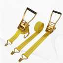 Ratchet Straps, Heavy Duty Tie Down 2" x 27' Heavy Duty Cargo Tie-Downs, 3333 LBS Working Load, 10000 LBS Break Strength, Double J Hook Cargo Ratchet Strap for Moving Truck Trailers Motorcycles Kayaks