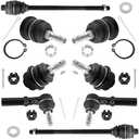 YMAUGP 8pcs Front Suspension Kit Inner Outer Tie Rod Ends Upper Lower Ball Joints For Chevy Silverado 1500 2500 3500 Suburban 2500 For GMC Sierra 1500 2500 3500 For Hummer H2 K6693 K6696 ES3488 ES3609