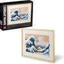 LEGO Art Hokusai The Great Wave Framed Japanese Wall Art Building Set - Unique Wall Decor for Home, Room, or Office - Fun Activity for Adults, Ages 18+ - Gift for Men and Women - 31208, Medium, Small