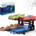 Display Stand for Lego Speed Champions Building Kit, 2 Layer Stand for Lego Car 77242 76923 76934 77240 77239 76914 76917 Model with Driver's Display, Collectible Gifts for Adults