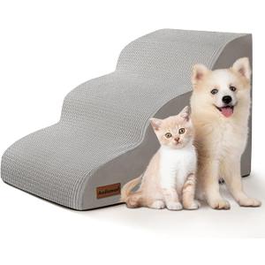 Aodisman Dog Stairs for Small Dogs and Cats,3-Step Pet Ramp for Couch,Chair
15.7" H Non-Slip Sturdy Dog Steps with Curved Ramp for Senior,Short-Legged Dogs,Puppy and Cats to Reach Sofa or Chair
