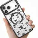 Bouvardia for iPhone 17 Pro Max Case, Compatible with Magsafe & Black Coquette Bow Design, Aesthetic Cute Girly Magnetic Phone Case from Extraordinary Designer for Women and Girl