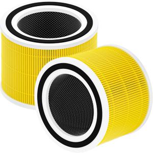 Core 300 Pet Care Replacement Filter for LEVOIT Core 300S and Core 300-P Air Purifier, 3-in-1 H13 True HEPA Filter Replacement, Compared to Part # Core 300-RF-PAPack of 2 (Yellow)