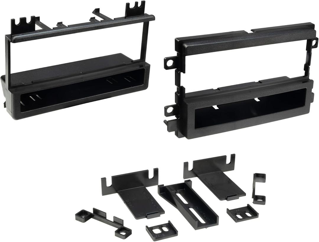 Scosche FD2080 Single DIN Radio Install Dash Kit and Pocket Compatible with Select 1995-11 Ford, Lincoln, Mazda and Mercury Vehicles - Aftermarket Car Stereo Installation Kit - Does Not Fit Double DIN