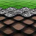16.4 x 9.8 Ft 160 Sq ft Gravel Ground Grid, 2 Inch Depth Geo Grid Driveway Stabilization Grids, Gravel Geocell Retainer Grid for Garden Landscaping Parking Lots Driveways Slopes