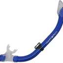 Scuba Choice Comocean Youth Kids Snorkel with Silicone Purge Valve & Clear Splash Guard  Effortless Water Clearing, Comfortable & Safe for Beginners and Experts - Perfect for Snorkeling  Blue