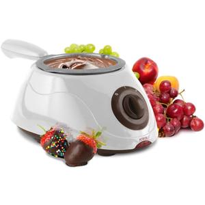 Chocolate Melting Pot Kit | Electric Chocolate Maker for Home Made Candy Butter Cheese with Forks Spatulas Molds Drying Rack, White