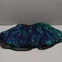 GRACE KARIN Girls Sequin Skirt Elastic Waist Sparkle Pleated Skirt for Party  (12 Years, Green)