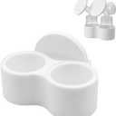 83mm Flange Cover＆Bottle Holder for Spectra＆for Maymom, Easy-to-Clean, Tip-Proof, Durable Refrigerator Storage Rack with 2 Flange Covers, Ideal Gift for New Moms