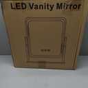 Vanity Mirror with Lights, Height-Adjustable & 360 Rotation, 1/10X Magnification, Three Color Lighting Modes, Makeup Mirror Smart Touch Control, Large Vanity Desk Mirror (17.5in, White)