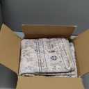 Tortania Area Rug Living Room Rugs - 3x5 Washable Rug Vintage Oriental Distressed Farmhouse Small Thin Indoor Carpet for Living Room Bedroom Under Dining Table Home Office - Cream Blue