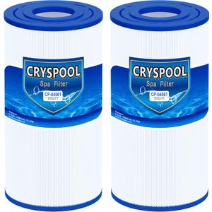 Cryspool 04061 Filter Compatible with C-4335, PRB35-IN, R173431, Guardain 409-219, FC-2385, 03FIL1300, 35 Sq. Ft Spa Filter Cartridge, 2 Pack