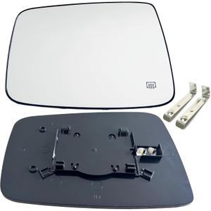 Driver Left Side Heated Mirror Glass Compatible with 2009-2018 Dodge Ram 1500 2500 Ram Driver Side Heated Mirror Glass Convex 68050299AA, 68079363AA