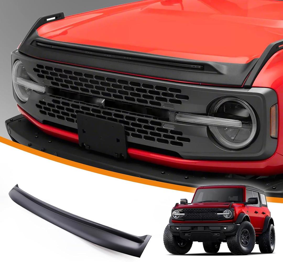 Hood Protector Bug Deflector Fits for Ford Bronco 2021-2025 2/4-Door Hood Shield, Stone Guard, Bug Shield, Rock Guard, Black