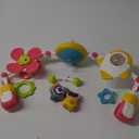 Musical Baby Stroller Arch Toys, Travel Car Seat Toys, Baby Play Arch Crib Accessory Toys, Mobile for Bassinet, Pram Activity Arch Bar Toys for Babies Infants, red (Space Yellow)