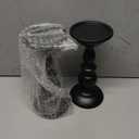 2 Pcs Black Pillar Candle Holders, Most Ideal for 3" Pillar Candles, Gifts for Wedding, Party, Home, Spa, Reiki, Votive Candle (2 x L)