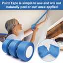 WINNOW Painter Tape Paint Tape for Walls | Gift for New Home Improvement Blue Masking Tape 1.88 in X 55 Yds UA Resistant and Easy to Removes Ideal for Wall Painting and Home Decoration, 3 Rolls