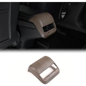 ABS Rear Center Console Air Vent AC Vents Cover Trim for Tesla Model 3 & Model Y 2017-2021 (Pear Wood Grain)
