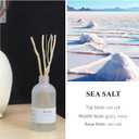 Sea Salt Reed Diffuser, 7.4oz(220ml) Sea Salt Musk and Grass Essential Oils, Bathroom Air Freshener with Willow Branches Decor, Long Lasting Fragrance for Home (1-Pack)