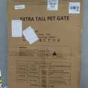 Amibud 41'' Extra Tall Baby Gate for Large Dogs Pets Indoor No Jumping Over, 30-40.9'' Wide Heavy Duty Puppy Gate for Doorways, Pressure Mounted Metal Gate for Child Toddler No Tools Needed(White)